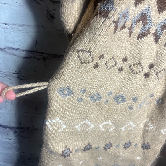 Large lucky brand long sleeve brown and tan sweater - Picture 3 of 6